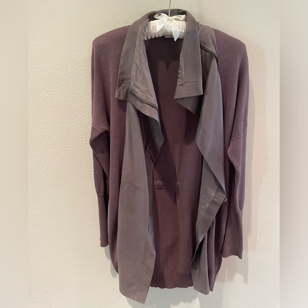 Brunello Cucimelli leather and knit jacket